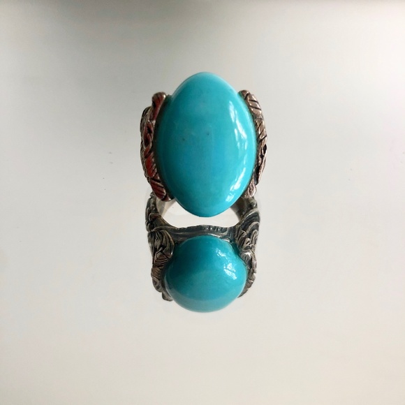 Silver Turquoise Ring - Picture 2 of 12